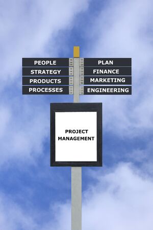 Management concept signpostの写真素材