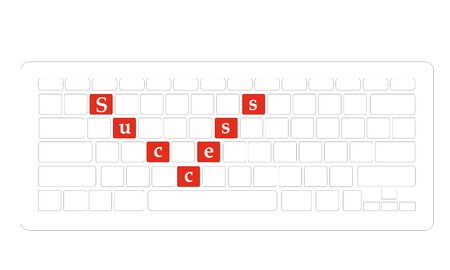 Success keyboardのイラスト素材