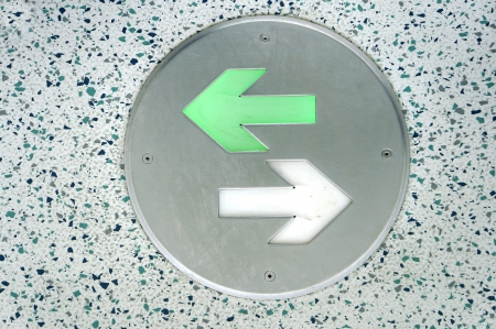 Arrow on the groundの写真素材