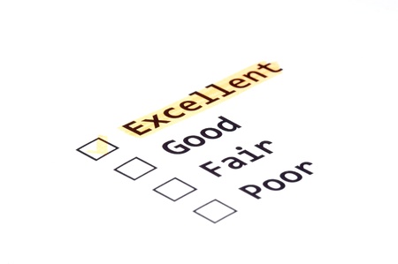 Excellent survey formの写真素材