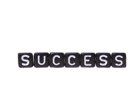 Success cubes on white backgroundの写真素材
