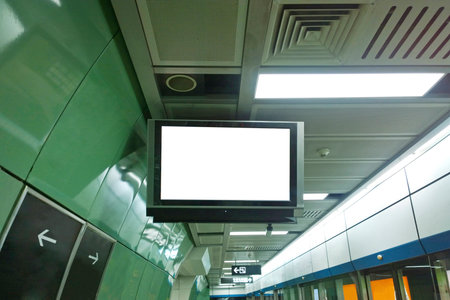 Television in Subwayのeditorial素材