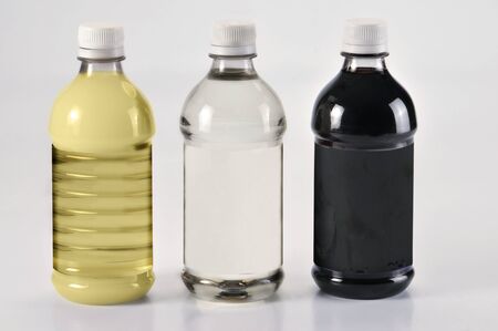 Oil Bottle isolated on whiteの写真素材