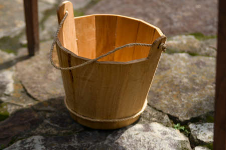 wooden cube in the foregroundの写真素材