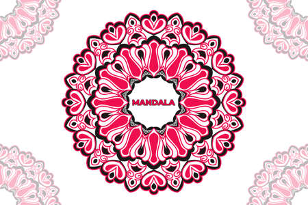 Mandala design. Mandala pattern background design. This design is print-ready file, 100% vector format, high-quality.のイラスト素材