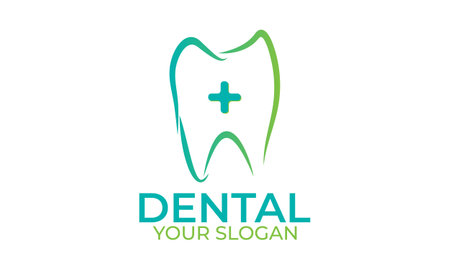 Dental logo template. Tooth icon. Dental care symbol.のイラスト素材