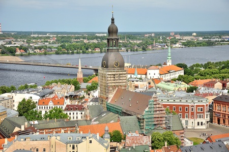 View of Old Riga from the St  Peter