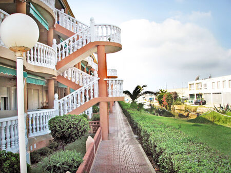 White House stairs at a resort in Spainのeditorial素材