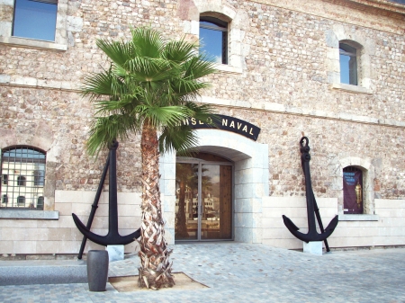 entrance to the Technical Maritime University in Cartagena, Spainのeditorial素材
