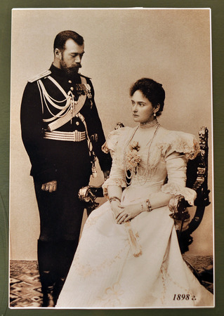 Russian Emperor Nicholas II, his wife Empress Alexandra Feodorovnaのeditorial素材