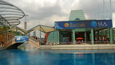 Maritime Museum in a park in Singaporeのeditorial素材