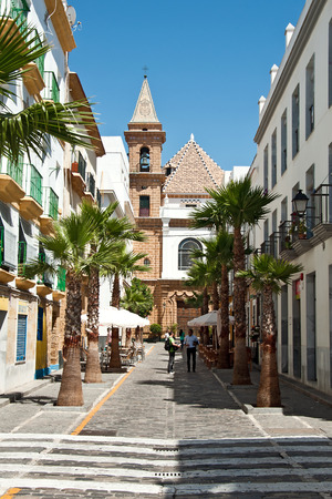 Cadiz, church, palmのeditorial素材