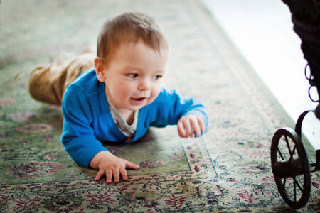little baby crawls