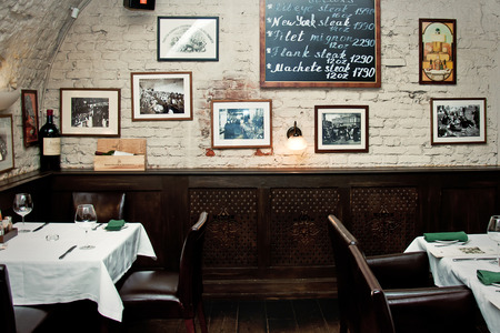 St. Petersburg, Russia, January 2014: Stroganoff Steak House - interiorのeditorial素材