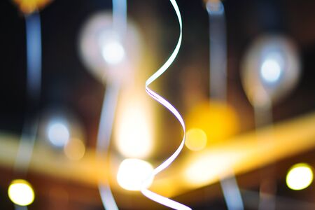 abstract texture with ropes from balloons and flaresの写真素材