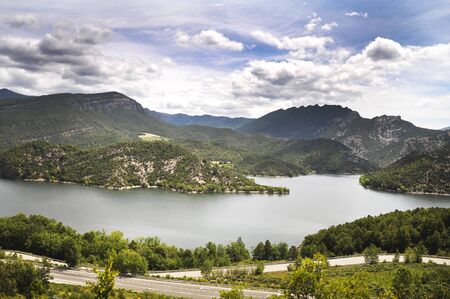 Lake in Spain, next to Andorraの写真素材