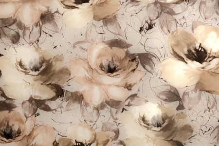 Fragment of colorful Wallpaper with floral ornament useful as backgroundの写真素材
