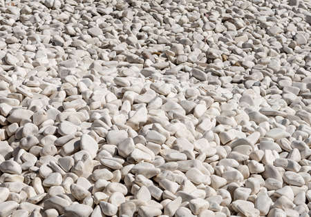 White Rocks for landscaping. Background with white stones.の写真素材