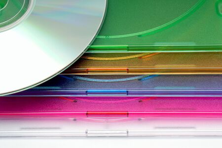 Boxing a box for CD of a disk on a white background