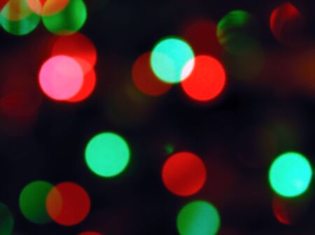 blurred Christmas lights at night