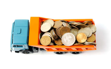 Transportation money isolated on a white backgroundの写真素材