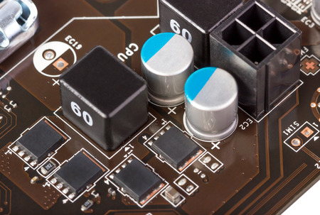 Multiphase power system modern processor on the motherboardの写真素材