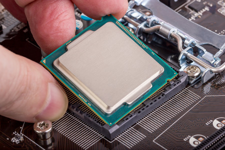Installation of modern processor in CPU socket on the motherboard