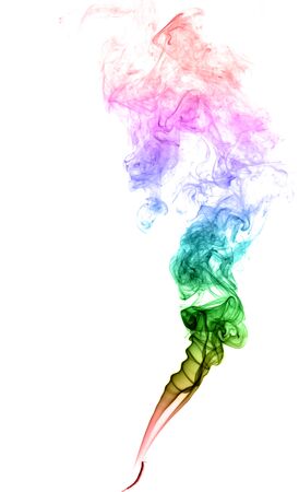 Abstract multicolored smoke on a light backgroundの写真素材