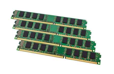 Electronic collection - computer random access memory (RAM) modules isolated on the white background
