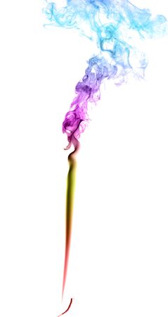 Abstract multicolored smoke on a light backgroundの写真素材