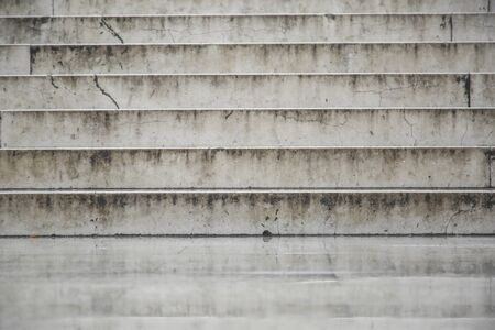 Texture of white marble stairs with a perspective