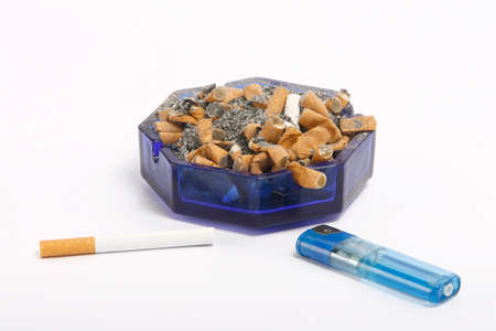 Many cigarette smoked in the crowd, in many countries, smoking is prohibited and encourages a...