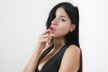 Sexy Girl isolated on a Whiteの写真素材