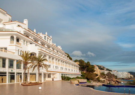 Hotel establishment on the island of Mallorca closed during the winter low seasonのeditorial素材