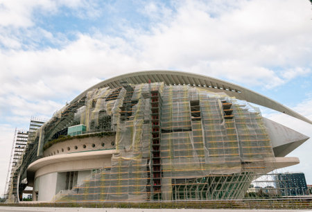 Valencia, Spain; 02/07/2015; Repair of the Palau de les Arts building in the city of Valenciaのeditorial素材