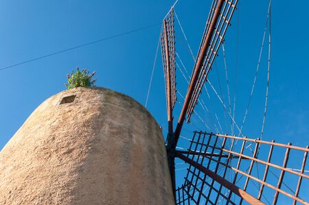 Typical Majorcan windmill restored and in good condition