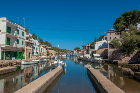 Cala Figuera, Balearic Islands/Spain; may/19/2020: port of Cala Figuera with typical Majorcan boats mooredのeditorial素材