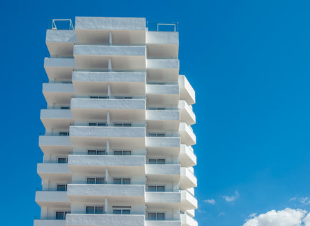 Palma beach, Balearic Islands / Spain; September 2020: hotel establishment closed due to quarantines in European countries. Tourism crisis in Spainのeditorial素材