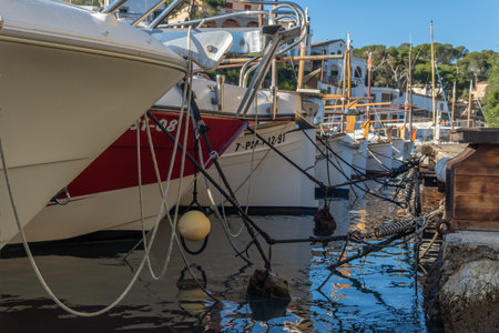 Cala Figuera, Spain; december 06 2021: General view of the touristic and picturesque town of Cala Figuera, island of Mallorca, Spainのeditorial素材