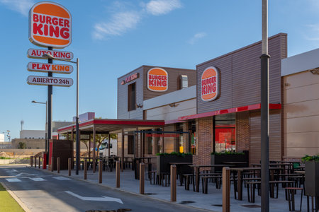 Palma de Mallorca, Spain; December 27 2021: General view of the multinational fast food company, Burguer King, in Palma de Mallorca, Spainのeditorial素材