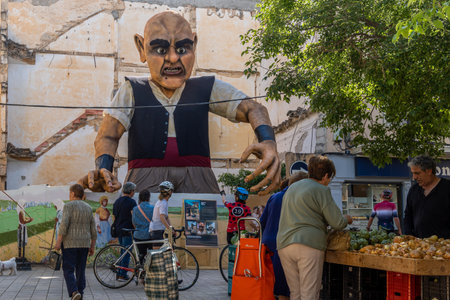 Manacor, Spain; May 14 2022: Giant sculpture of a folk tale character of the Majorcan culture,...