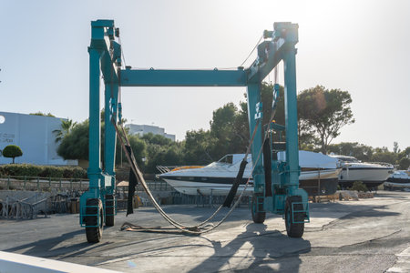 Cala dÂ´Or, Spain; june 25 2022: General view of the yacht club marina of Cala d'Or at sunset on a sunny summer day. Island of Majorca, Spainのeditorial素材