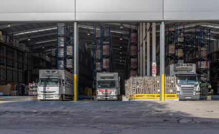 Palma de Mallorca, Spain; december 16 2022: Industrial building of the supermarket and hypermarket...