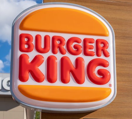 Marratxi, Spain; december 16 2022: Symbol of the multinational fast food company, Burger King, on the island of Mallorca, Spainのeditorial素材