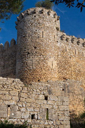 Santueri Castle in the Majorcan town of Felanitx, a sunny morning. spainのeditorial素材