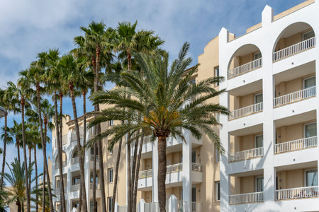 Sa Coma, Spain; June 03 2023: Main facade of the hotel Protur Safari Park in the Majorcan tourist resort of Sa Coma, Spainのeditorial素材