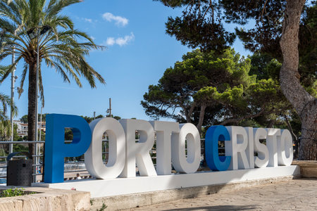 Porto Cristo, Spain; July 01 2023: General view of the promenade of the tourist town of Porto Cristo in summer. Island of Majorca, Spainのeditorial素材