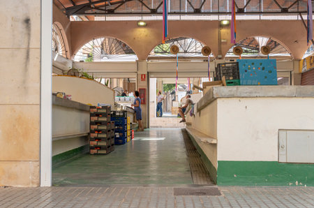 Manacor, Spain; july 21 2023: Sa PlaÃ§a municipal market in the Majorcan town of Manacor, Spainのeditorial素材