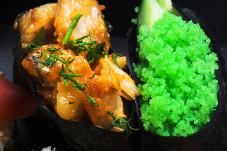 Sushi and rollsの写真素材