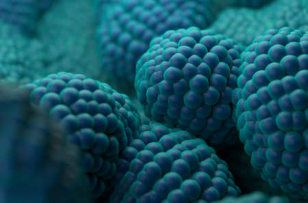 Prostate cancer cells 3d illustration Close-up